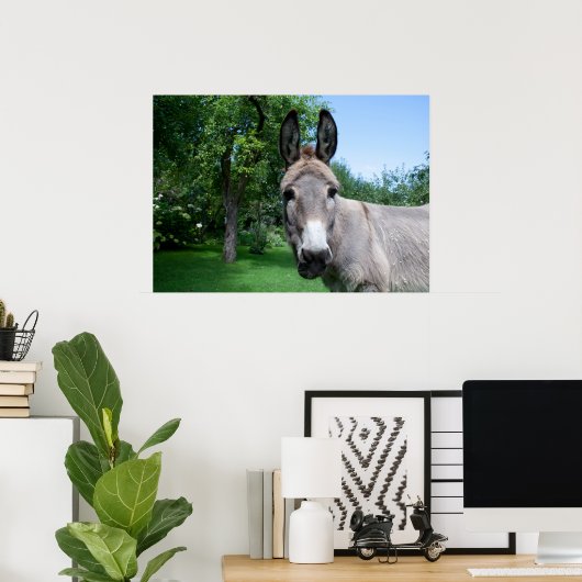 Lovely Donkey Portret Poster (Thuiskantoor)