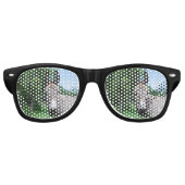 Lovely Donkey Portret Retro Zonnebril (Voorkant)