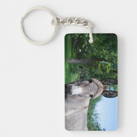 Lovely Donkey Portret Sleutelhanger (Voorkant)