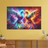 Lovely Doves Love Canvas Afdruk (Insitu (Woonkamer))