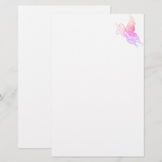 Lovely Dreams Butterfly Briefpapier (Voorkant / Achterkant)