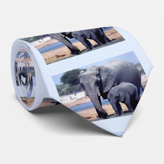 Lovely elephants animals stropdas (Opgerold)