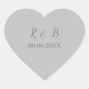 Lovely en Elegant Wedding Hart Sticker