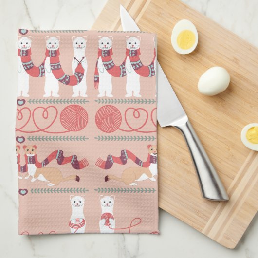 Lovely Ermines Kitchen Towels Theedoek (Quarter Fold)