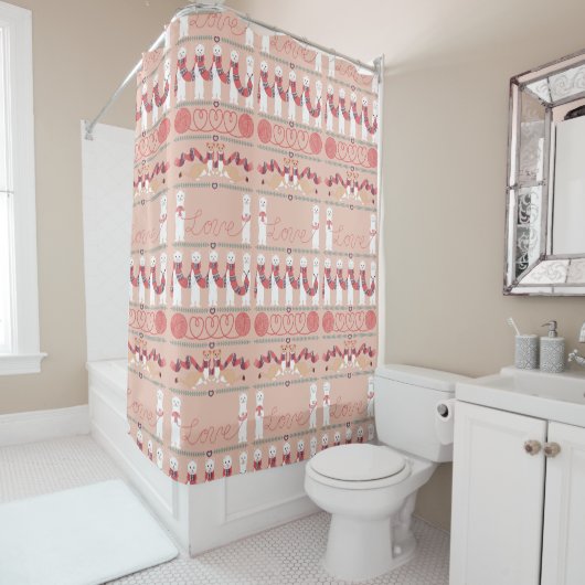 Lovely Ermint Cute Curtain Douchegordijn (In situ)