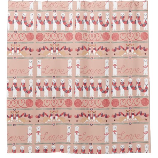 Lovely Ermint Cute Curtain Douchegordijn (Voorkant)