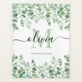 Lovely Eucalyptus | Monogram Waterverf legant Planner (Voorkant)