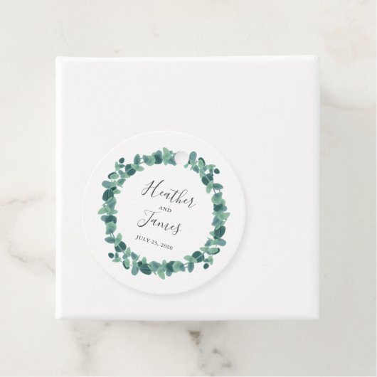 Lovely Eucalyptus Wedding Bedankjes Labels (In situ)