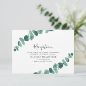Lovely Eucalyptus Wedding Informatiekaartje (Staand voorkant)