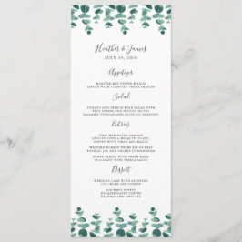 Lovely Eucalyptus Wedding Menu