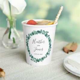 Lovely Eucalyptus Wedding Papieren Bekers