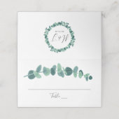 Lovely Eucalyptus Wedding Plaatskaartje (Buitenkant ongevouwen)