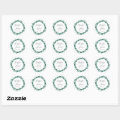 Lovely Eucalyptus Wedding Ronde Sticker (Vel)