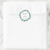 Lovely Eucalyptus Wedding Ronde Sticker (Tas)