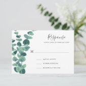 Lovely Eucalyptus Wedding RSVP-Kaarten RSVP Kaartje (Staand voorkant)