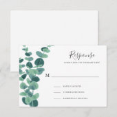 Lovely Eucalyptus Wedding RSVP-Kaarten RSVP Kaartje (Voorkant / Achterkant)