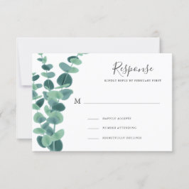 Lovely Eucalyptus Wedding RSVP-Kaarten RSVP Kaartje