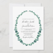 Lovely Eucalyptus Wreath Wedding Kaart (Voorkant)