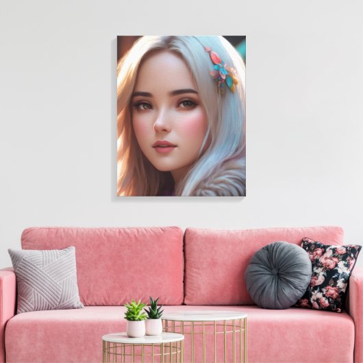 Lovely Face Canvas Afdruk (Insitu (Woonkamer))