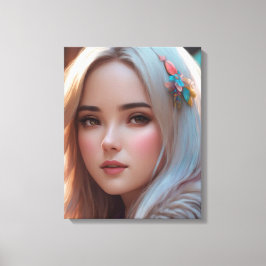 Lovely Face Canvas Afdruk