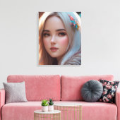 Lovely Face Canvas Afdruk (Insitu (Woonkamer))