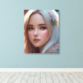 Lovely Face Canvas Afdruk (Insitu (Houten vloer))