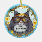 Lovely Floof Cat  Keramisch Ornament (Voorkant)