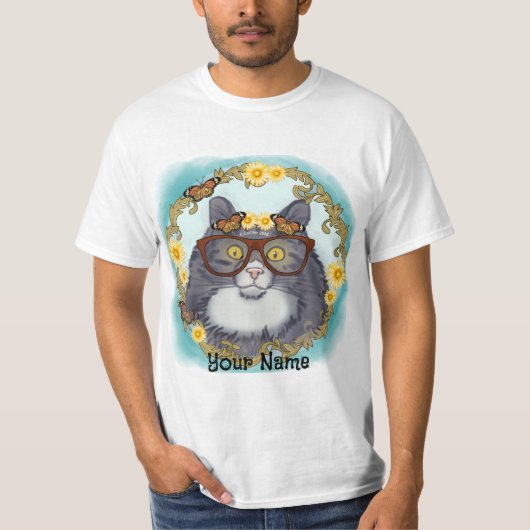 Lovely Floof Cat T-shirt (Voorkant)