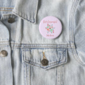 Lovely Floral Bouquet Bridesmaid Ronde Button 5,7 Cm (In situ)