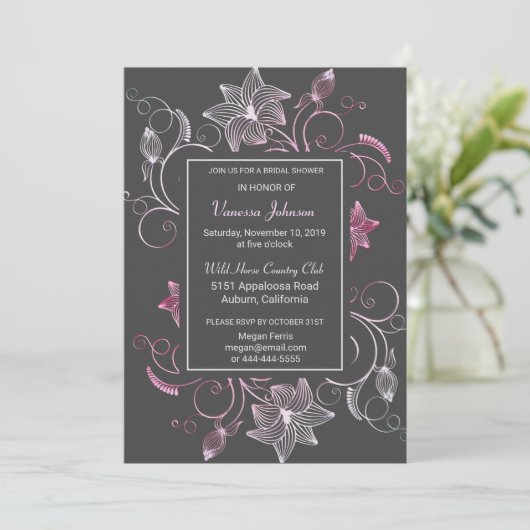 Lovely Floral Bridal Shower Kaart (Staand voorkant)