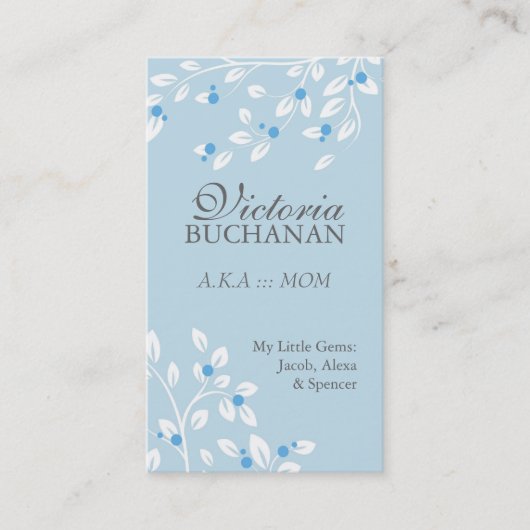 Lovely Floral mammie Card Contactkaartje (Voorkant)