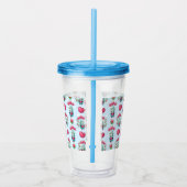 Lovely Floral Mason Jar Hearts Pattern Acryl Drinkbeker (Rechts)