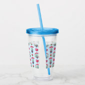 Lovely Floral Mason Jar Hearts Pattern Acryl Drinkbeker (Links)