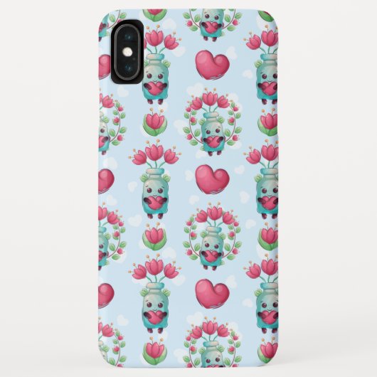 Lovely Floral Mason Jar Hearts Pattern Case-Mate iPhone Case (Achterkant)