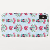 Lovely Floral Mason Jar Hearts Pattern Case-Mate iPhone Case (Achterkant (horizontaal))