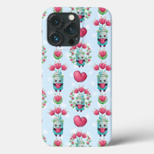 Lovely Floral Mason Jar Hearts Pattern Case-Mate iPhone Case