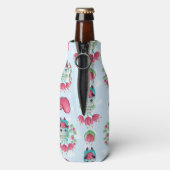 Lovely Floral Mason Jar Hearts Pattern Flesjeskoeler (Fles Achterkant)