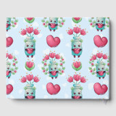 Lovely Floral Mason Jar Hearts Pattern Gastenboek (Achterkant)