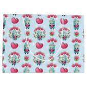 Lovely Floral Mason Jar Hearts Pattern Groot Cadeauzakje (Achterkant)