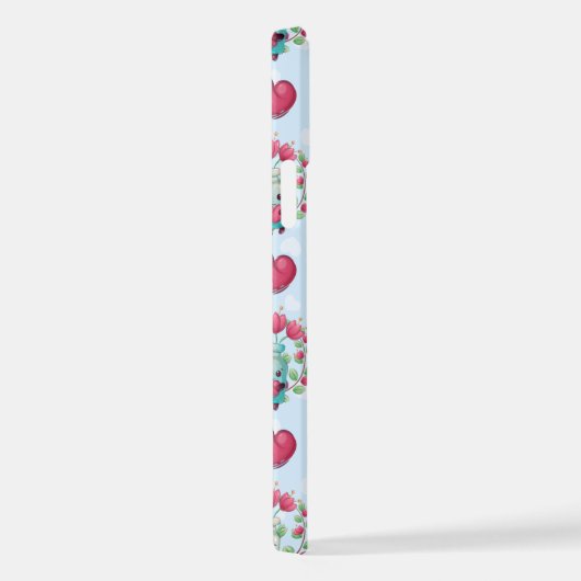 Lovely Floral Mason Jar Hearts Pattern iPhone Hoesje (Rechterkant)