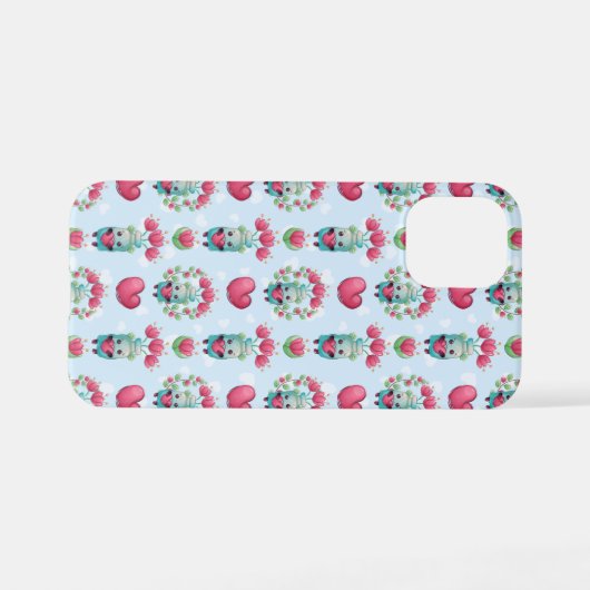 Lovely Floral Mason Jar Hearts Pattern iPhone Hoesje (Achterkant horizontaal)