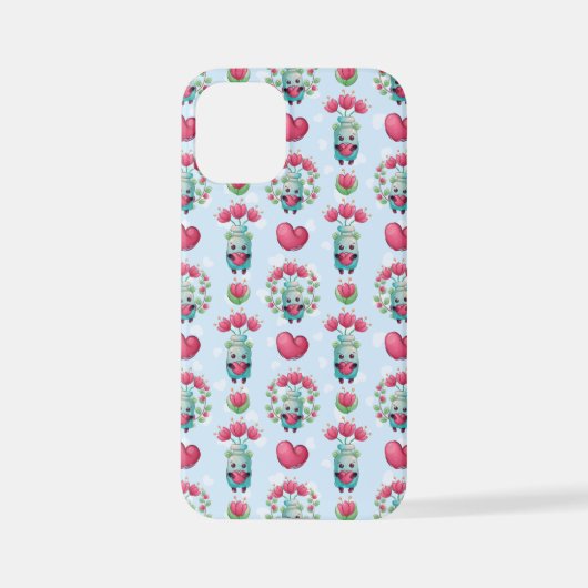 Lovely Floral Mason Jar Hearts Pattern iPhone Hoesje (Achterkant)