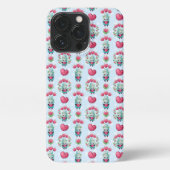 Lovely Floral Mason Jar Hearts Pattern iPhone Hoesje (Achterkant)