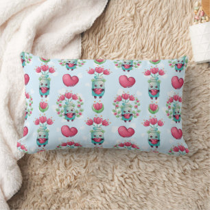 Lovely Floral Mason Jar Hearts Pattern Kussen