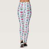 Lovely Floral Mason Jar Hearts Pattern Leggings (Achterkant)