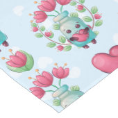 Lovely Floral Mason Jar Hearts Pattern Medium Tafelloper (Hoek)