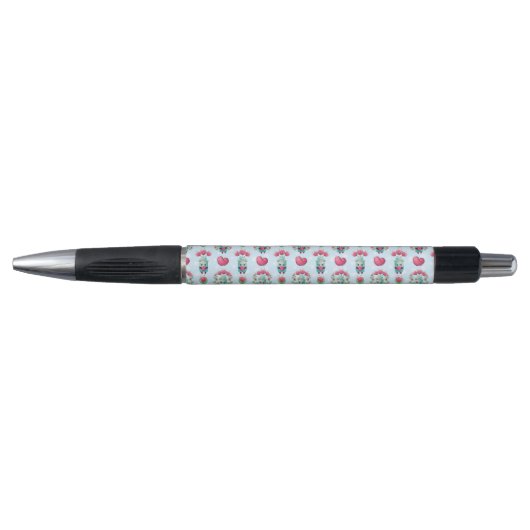 Lovely Floral Mason Jar Hearts Pattern Pen (Voorkant)