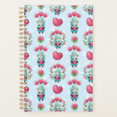 Lovely Floral Mason Jar Hearts Pattern Planner (Voorkant)