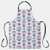 Lovely Floral Mason Jar Hearts Pattern Schort (Voorkant)