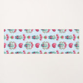 Lovely Floral Mason Jar Hearts Pattern Yogamat (Achterkant (horizontaal))